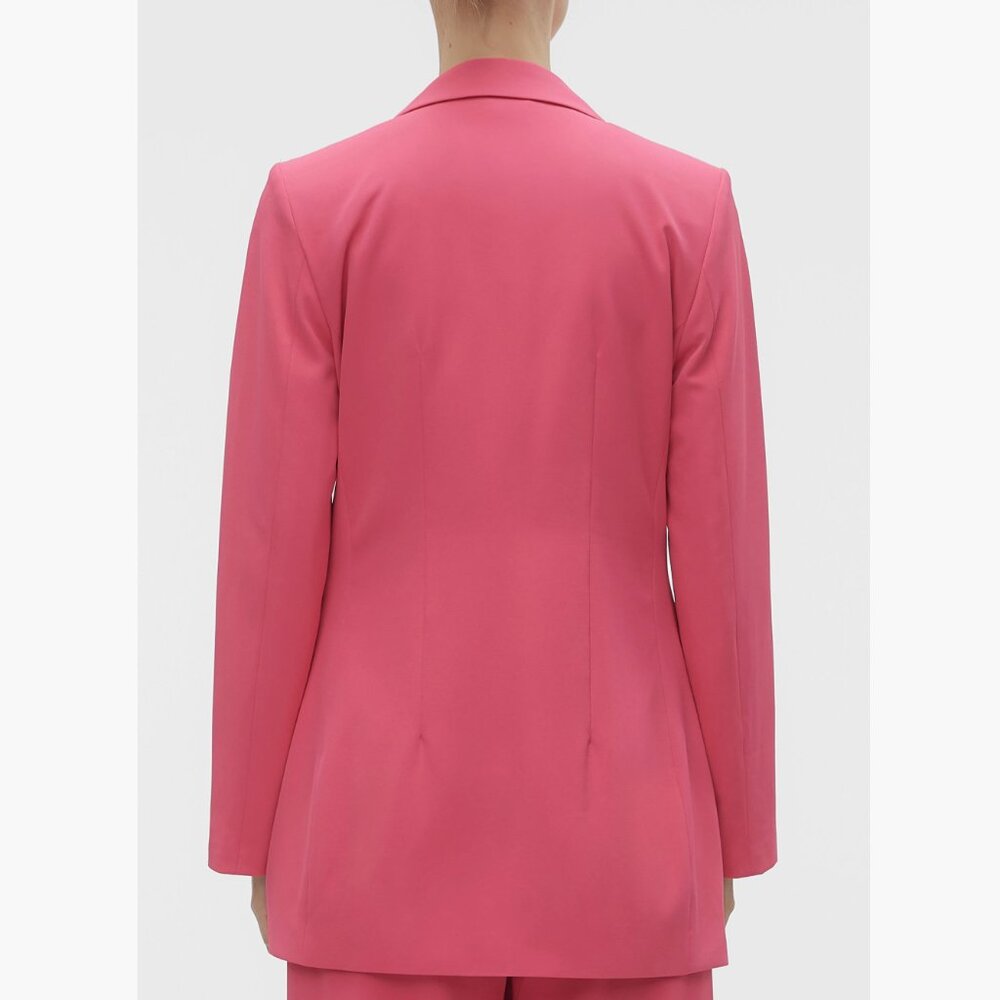 NWT VERO MODA Charity Slim Fit Long Blazer 6 US / 38 EU IN RASPBERRY - Picture 5 of 9
